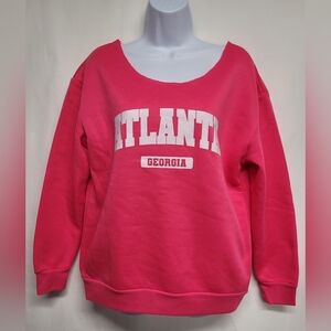 SHEIN New Without Tags Pink Atlanta Georgia Sweatshirt Wide Neck M